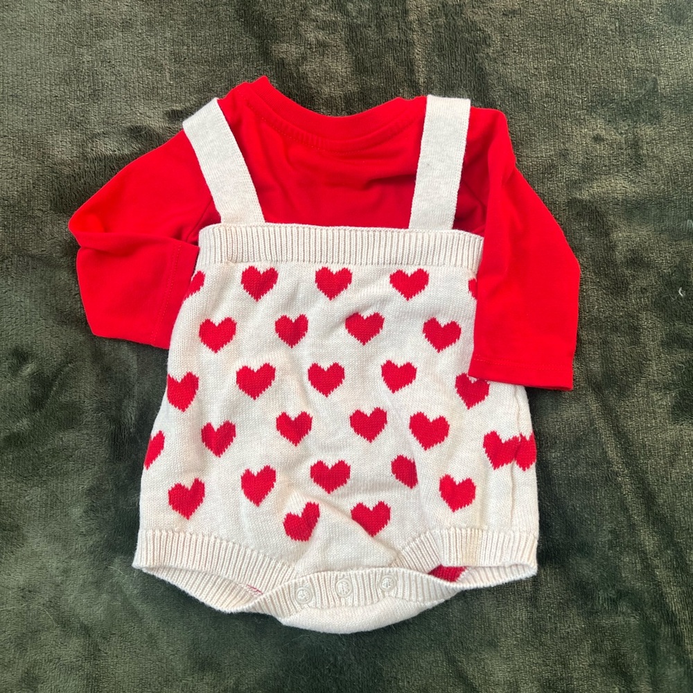 Cat & Jack Heart Overall Set 0-3 M